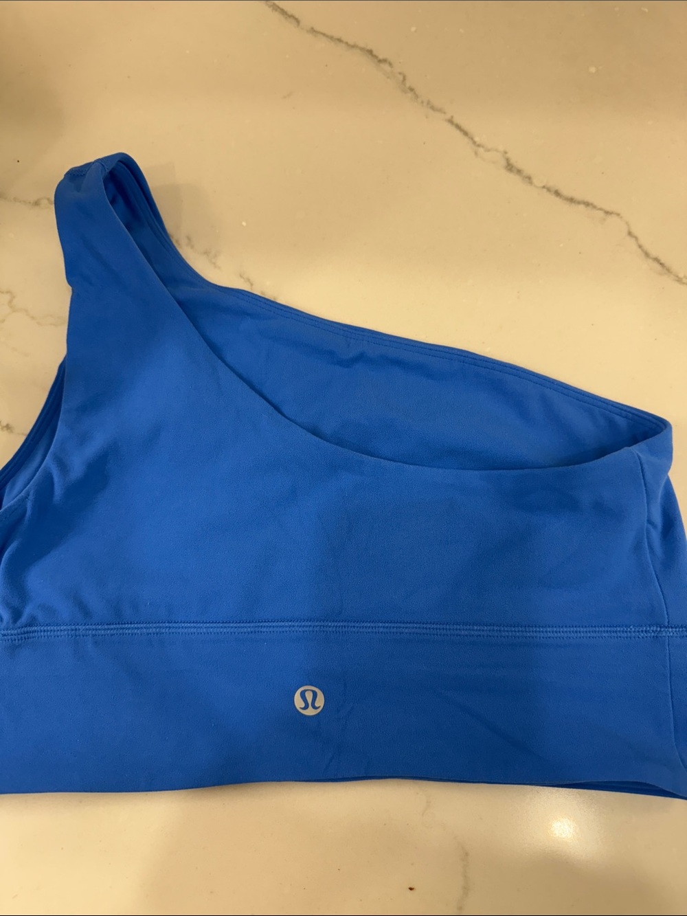 Lululemon asymmetrical One-Shoulder Sports Bra in Bright royal Blue sz 8